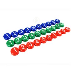 냉장고 숫자 자석 10개 화이트보드, 초록