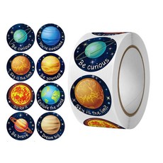 행성 원형 롤 스티커 테이프 문구 데코용