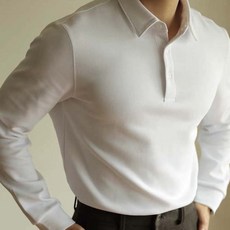 AOKADA 남성 가을 겨울 카라 긴팔 티셔츠 폴로티 오피스룩 가을티 상의