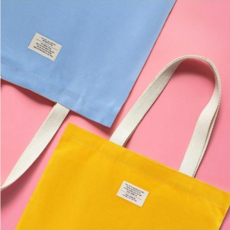 데일리 에코백 직사각형 숄더백 가방 베이직 에코백 심플 패브릭 캔버스 휴대용 서브 간편 토트 학생 여성