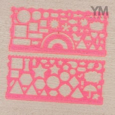 YM 멀티 모형자 2p 학생자, 2개, 랜덤, 20cm