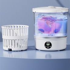 伊德萊斯 升級洗脫一體式迷你洗衣機 3000ML 藍光殺菌消毒 內衣褲洗衣機 小型洗衣機(交換禮物), 白色, AH-661G