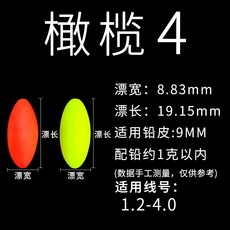 釣友俱樂部 七星浮子 傳統釣魚漂 圓柱 橄欖型 魚漂, 1個, 橄欖形4號（5組）,其他