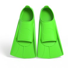 UPPERCUT 오리발 숏핀 프리다이빙 스노클링 남녀공용 수영오리발 수영훈련용품, 그린