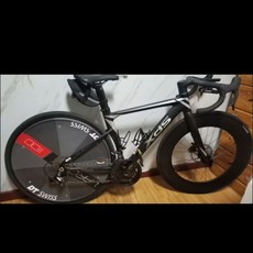 XDS喜德盛AD300死飛自行車700C封盤封閉輪組 配黑螺絲更酷炫 提升騎行速度與個性風格, 61釐米碳紋DTSWISS1100, 1個