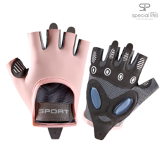 스페셜라이프 스포츠 논슬립 여자 헬스 장갑 굳은살방지 쿠션 매쉬 글러브, 핑크, 1개