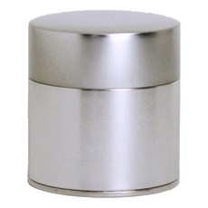 코토도 찻잎 보관 캔 플랫 100g, 1개, 실버