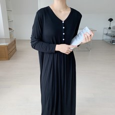 루시드라잇 국산 굿이브닝 긴팔 수유원피스 임부복 홈웨어