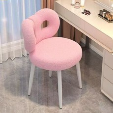 YISOKO 리본 화장대 의자, 핑크