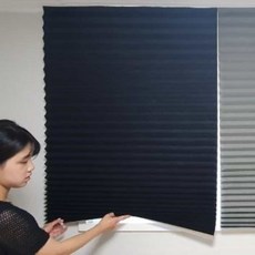 인프마켓 암막 블라인드 블랙 아코디언블라인드 자외선차단블라인드 붙이는블라인드