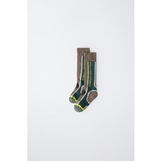 국내배송 자라 ZARA 스키 컬렉션 롱 써멀 삭스 - 브라운 토프 938122