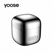 yoose MINI CUBE二合一修容套組 刮鬍刀 鼻毛刀, 1個, 電鍍銀