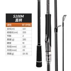 品釣 希瑪 2.7米/3米 超遠投路亞竿, RFS100M-3.0米M直柄單竿