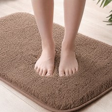 리빙린 부드럽고 푹신한 욕실 주방 워셔블 발매트, 브라운
