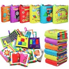 Teytoy 내 첫 번째 소프트 북 6 PCS 직물 헝 teytoy My First Soft Book 6 PCS Nontoxic Fabric Baby Cloth Books