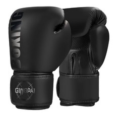GINGPAI 깅파이 복싱글러브 권투 무에타이 킥복싱 스파링 MMA 장갑 GBOXQT, 1세트, 블랙 1세트, 블랙