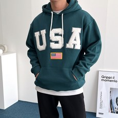 Barrel Dannow 中性拉絨美國抓絨刺繡罩衫連帽衫