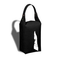 簡約車用衛生紙袋 懸掛式衛生紙盒 掛式衛生紙袋 汽車座椅懸掛皮革紙巾盒, 1個, 磨砂皮革  黑色, 黑色