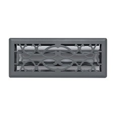 10.2x25.4cm(4x10인치) 및 25.4x10.2cm(10x4인치) 덕트 입구에 적합 | Handua 빅토리아 시대 디자인의 장식용 바닥 레지스터 | 댐퍼가 있는 튼튼한, 4" X 12" [1 PACK], 다크 그레이