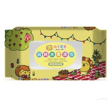 獅子寶寶 超純水濕巾 加厚款 有保濕蓋 80抽/包, 1個, 有保濕蓋濕紙 80抽X1包