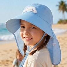 산리오 캐릭터즈 시나모롤 초등학생 정글모자 아동 넥커버 야구모자 등산 캠핑