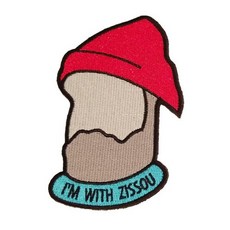 저는 Zissou와 함께합니다 - 3.5인치 높이의 자수 패 I'm with Zissou - 3.5" high Embroidered Patch - Perfect to sew ont