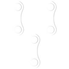 골프 모자 클립 마그네틱 실리콘 골프 공 마커 위치 교정용, 3Pcs White