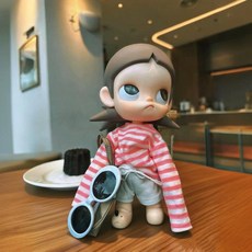 zsiga 동경지 아기복 몰리 액션 인형 BJD 1/8 포인트 hacipupu gazi 자매복, 아기 없음  Zsiga/Molly, 핑크 스트라이프 4피스 세트(상의+바지+가방+안경)