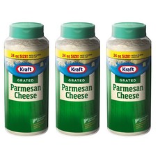 Kraft 100% Grated Parmesan Cheese Shaker 크래프트 100% 강판 파마산 치즈 셰이커 680g, 3개