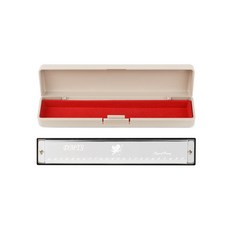 온비유 클래식 트레몰로 24홀 C키 하모니카, 실버, 1개