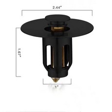 누본 프레스 바운스 팝업 배수 필터 욕실 샤워 싱크 플러그 워시 헤어 스트레이너 주방 욕조, ttxsq Bla