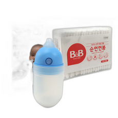수동식 콧물흡입기+BB사각면봉-양면200p/K, 1개, 상품상세페이지 참조