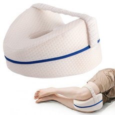 Jeernare 무릎 사이 다리 베개 메모리폼 발베개 종아리 수면 다리쿠션, 화이트