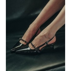 솔트앤초콜릿 포인티드 토 아일렛 슬링백 412412005 6cms 358001