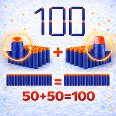 에이폭스 너프건 호환 총알 리필 200발 접착총알 100발 일반총알 100발, 100개, 혼합