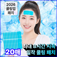 KC 루덴느 최대 8시간 시원한 여름 쿨 패치 스포츠, 20개