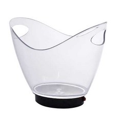 LED 아이스버킷 투명 와인쿨러 감성캠핑, 1개
