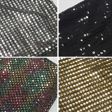 화려하게 블링블링 고급 6mm도트 스팽글 원단 11종, 블랙, 1개