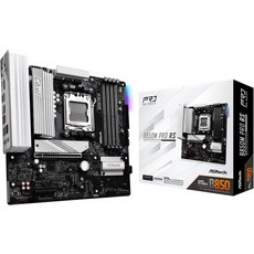 ASRo B850M RS ATX AM5 마더보드 AMD Ryzen 900080007000 지원 DDR5 8000+OC PCIe 50 WiFi 6E 25G LAN USB 32, Micro ATX, Pro Rs