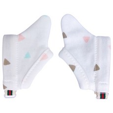 손가락 빨기 방지 손빨기 방지 장갑 힐링썸 친환경 오가닉 장갑 6~36개월이상, M, 엄지 마쉬멜로우, 1세트