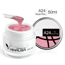 VENALISA 클리어 컬러 익스텐션 젤 펄 글리톨 젤 Canni Supply Camouflage Fasting Jelly 네일 셀프 레벨링 아크릴, [71] A24L 50ml, 50ml, 1개