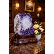 天然紫水晶洞擺件｜淨化磁場 提升能量 居家風水擺飾, 紫水晶