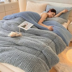 Roomxyd 빈티지 대오리 극세사 겨울차렵이불 부드럽고 따뜻한 극세사 밍크이불 겨울 이불