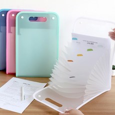 아코디언 파일폴더 서류정리 A4 문서보관화일 13칸, 핑크, 1개
