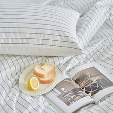 [아망떼] 썸머쉴드 알러지케어 스노우 시어서커 리플 베개커버 50x70 1+1 8color, 색상:솔리드 화이트블루