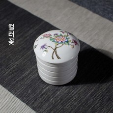 도자기 여행용 모조 물감 접시 수채화 조색 믹싱 원형, 1개, 컬러풀 워, 기본 색상