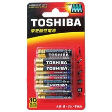 TOSHIBA 東芝 4號 AAA 鹼性電池 (10入裝), 1個