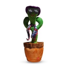 토이토 춤추는 선인장 해바라기 색소폰 인형 말하는 꽃 동물, 1개, 멕시칸 선인장D, 34cm