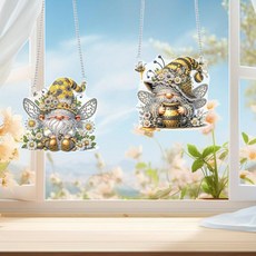 성인 귀여운 드워프 걸이식 공예 페인팅 키트 특별한 모양 아트 창 장식, 1개, 1. Cute Dwarves