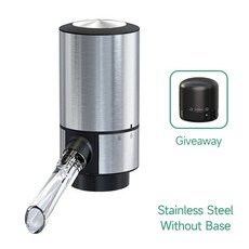 Circle joy 전동 와인 에어레이터 디캔터 펌프 디스펜서 세트 자동 푸어 주둥이 원 버튼 스마트, 1개